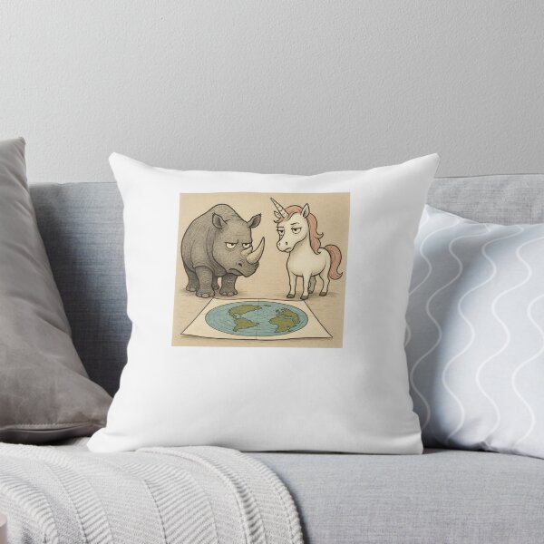 Item preview, #1 Rhinos Vs Unicorns: GFERI (Global Flat Earth Research Initiative) designed and sold by Global Flat Earth Research Initiative.