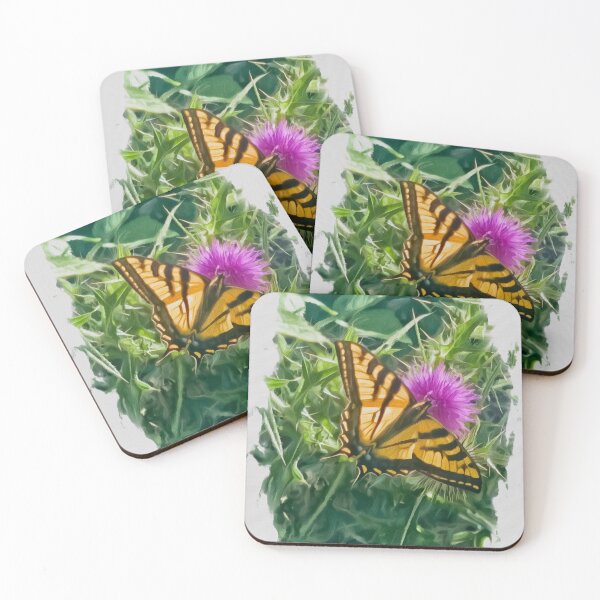 Item preview, Yellow butterfly with purple flower designed and sold by G7 Designs.