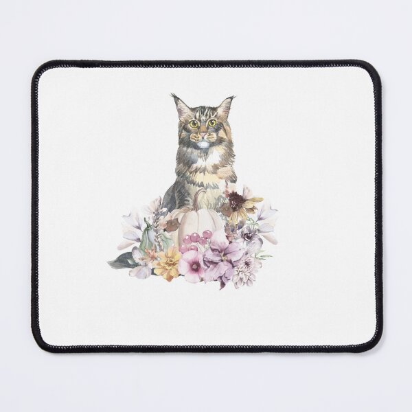 Item preview, Pretty Fall Cat - Watercolor designed and sold by Whisker Me This.