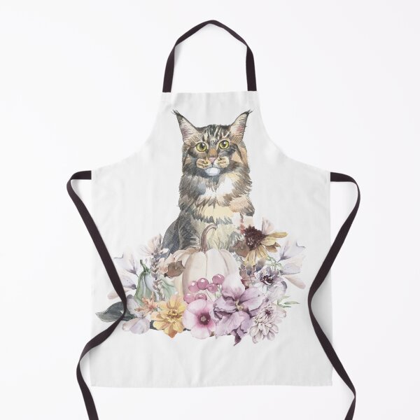 Item preview, Pretty Fall Cat - Watercolor  designed and sold by Whisker Me This.