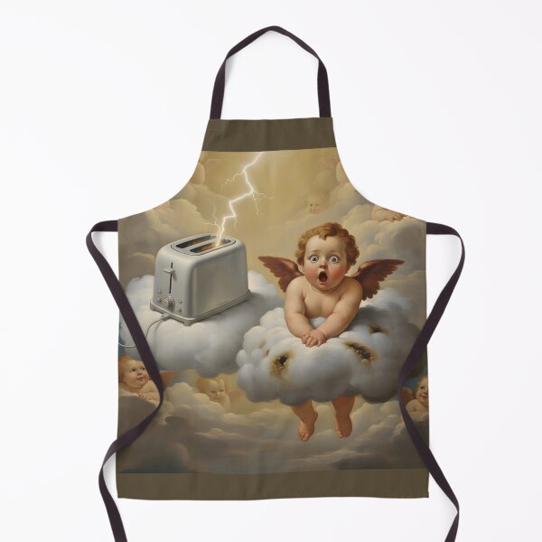Item preview, Heavenly Toast — Cherubs, Lightning, and a Very Serious Toaster designed and sold by VoidBloom Studio.