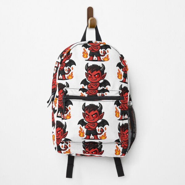 Item preview, Chibi Imp – Cute Red Demon with Flames designed and sold by Ahau Designs.