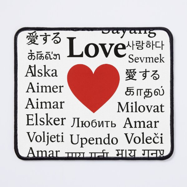 Item preview, Multilingual LOVE Typography with Red Heart Accent designed and sold by ying815bubble.