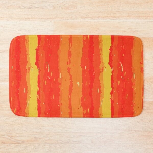 Item preview, Bold Painterly Stripes in Warm Coral and Golden Yellow designed and sold by Fezzyboo.