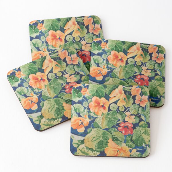 Item preview, Nasturtiums watercolour painting  designed and sold by esvb.