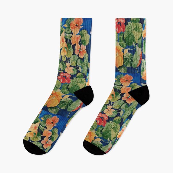 Item preview, Nasturtiums watercolour painting  designed and sold by esvb.