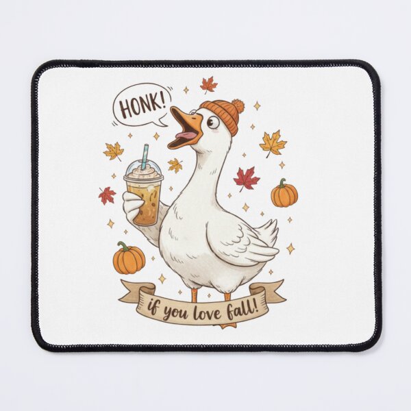 Item preview, Honk If You Love Fall - Funny Autumn Goose With Frappuccino  designed and sold by Catzelle.