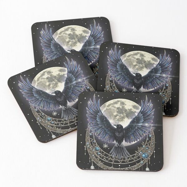 Item preview, Majestic Raven Under Full Moon designed and sold by Stephanie Laird.