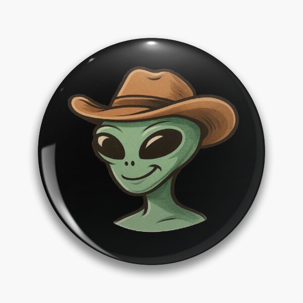 Artikelvorschau, Außerirdischer mit Cowboyhut entworfen und verkauft von YourFavBuddy.
