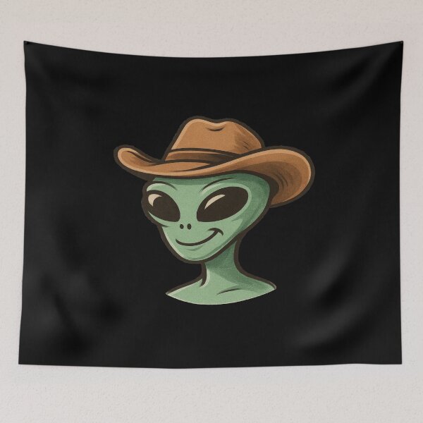 Item preview, Alien Wearing Cowboy Hat designed and sold by YourFavBuddy.