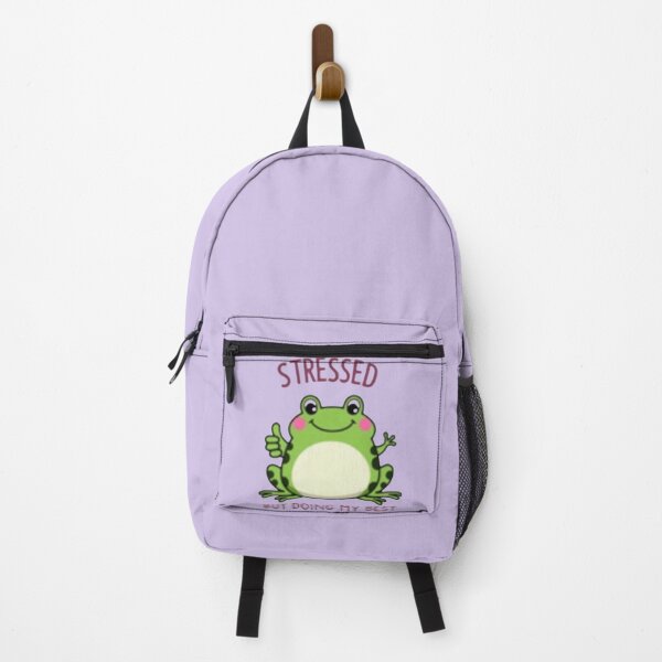 Item preview, Stressed But Doing My Best – Cute Frog Design designed and sold by PriyaMagic.