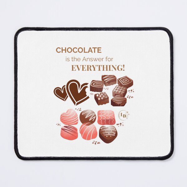 Item preview, Chocolate is the Answer for Everything T-Shirt – Fun Foodie Graphic Tee designed and sold by LILURA07 - Designs By Lily .