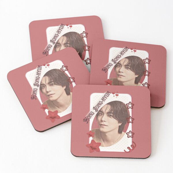 Item preview, Hong Jong-hyun Korean Actor Card Red Aesthetic Collage Design designed and sold by AJUNICE STUDIO.