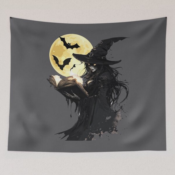 Item preview, Halloween Dark Witch Under the Full Moon designed and sold by Szpaku desart .