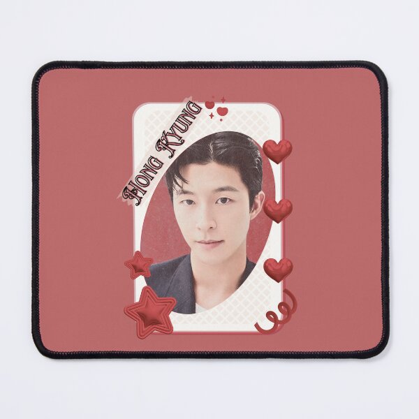 Item preview, Hong Kyung Korean Actor Card Red Aesthetic Collage Design designed and sold by AJUNICE STUDIO.