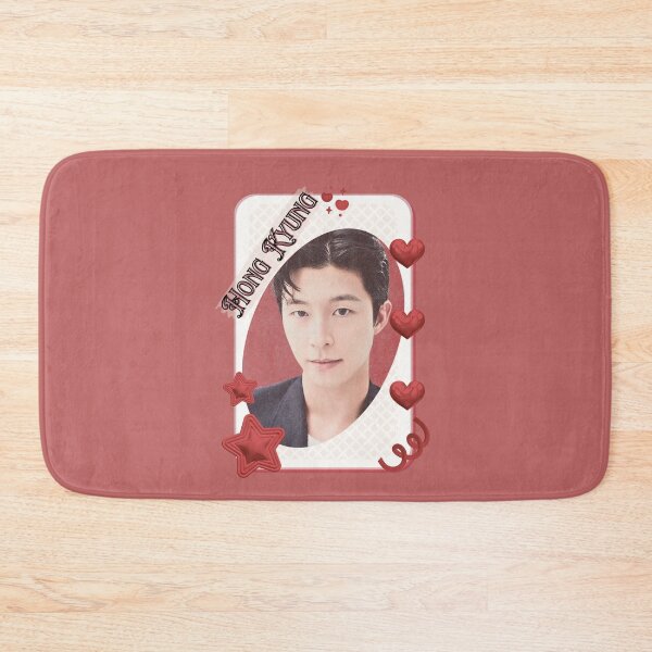 Item preview, Hong Kyung Korean Actor Card Red Aesthetic Collage Design designed and sold by AJUNICE STUDIO.
