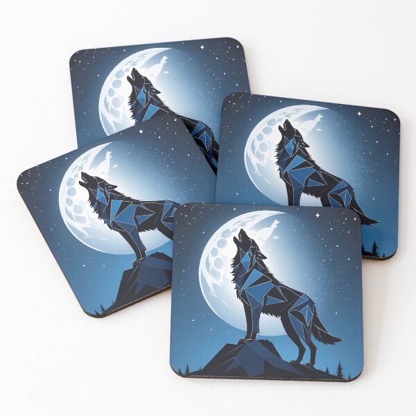 Item preview, Lunar Wolf - Howling in Geometry designed and sold by VIRALOOP.