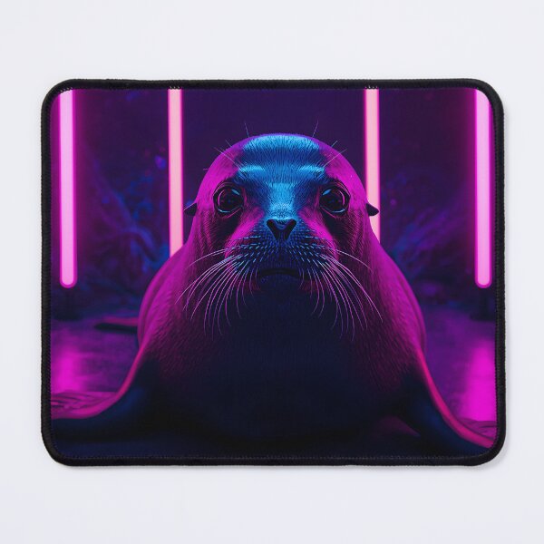 Item preview, Neon synthwave seal designed and sold by SealMart.