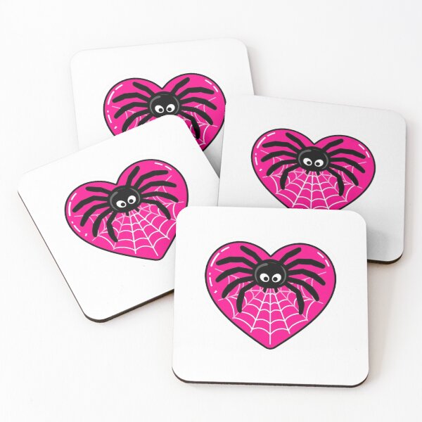 Item preview, Pink Heart with Spider Web – Emo Punk Grunge Design designed and sold by ZYNORAworld.