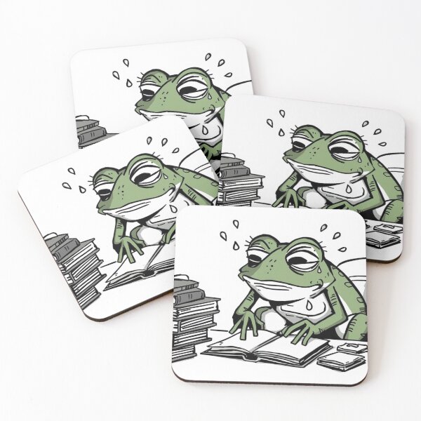 Item preview, Burned Out Frog at the Office designed and sold by Chill Doodles.
