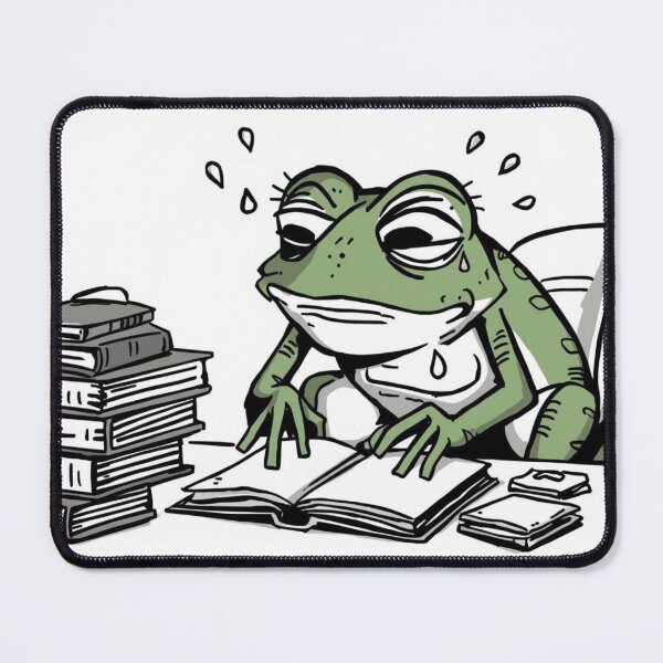 Item preview, Burned Out Frog at the Office designed and sold by Chill Doodles.