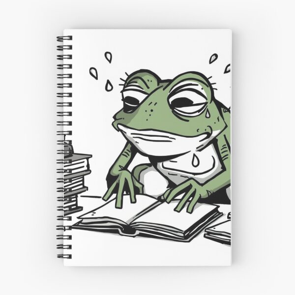 Item preview, Burned Out Frog at the Office designed and sold by Chill Doodles.