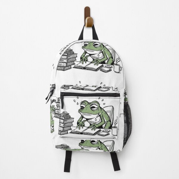 Item preview, Burned Out Frog at the Office designed and sold by Chill Doodles.