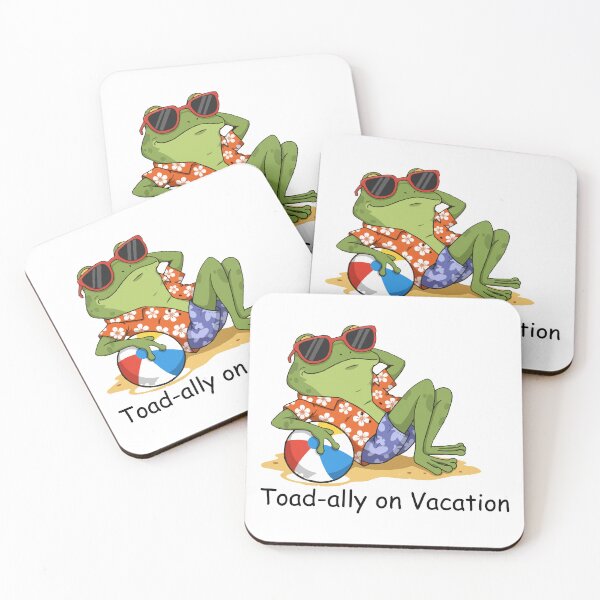 Item preview, Toad-ally on Vacation – Cool Frog at the Beach designed and sold by designsoftinaa.