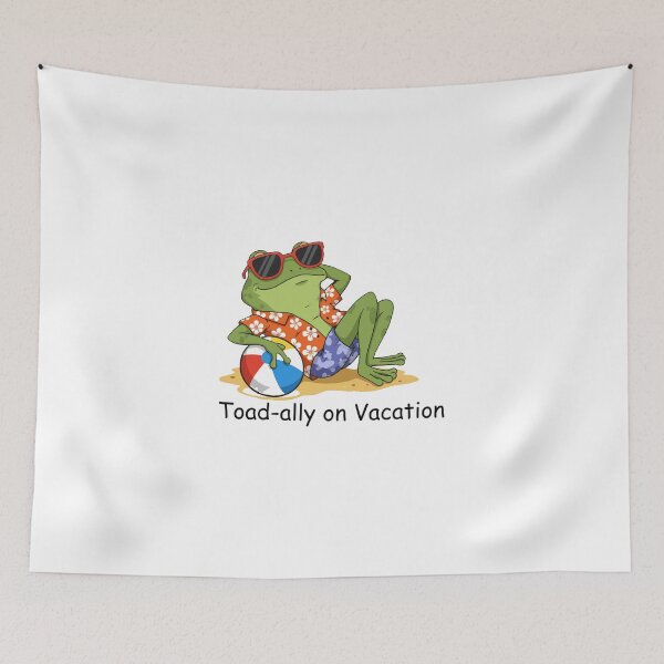 Item preview, Toad-ally on Vacation – Cool Frog at the Beach designed and sold by designsoftinaa.