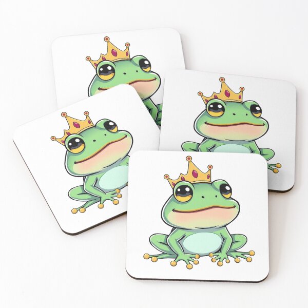 Item preview, Funny Cartoon Frog with Crown designed and sold by Made-You-Ink.