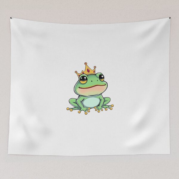 Item preview, Funny Cartoon Frog with Crown designed and sold by Made-You-Ink.