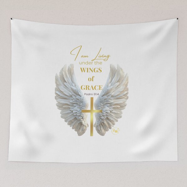 Item preview, I am Living Under the Wings of Grace T-Shirt – Inspirational Christian Tee | Faith-Based Graphic Tee Shirt  designed and sold by LILURA07 - Designs By Lily .