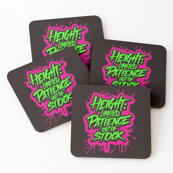 Item preview, Height Limited Patience Out of Stock Funny Quote | Bold Neon Graffiti Design designed and sold by WHDProduction45.
