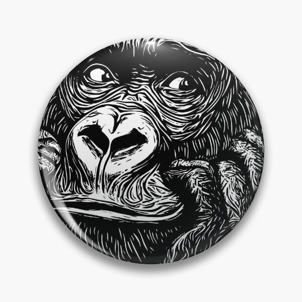 Item preview, Abstract Gorilla Portrait – Expressive Pop Art Illustration designed and sold by noolook.