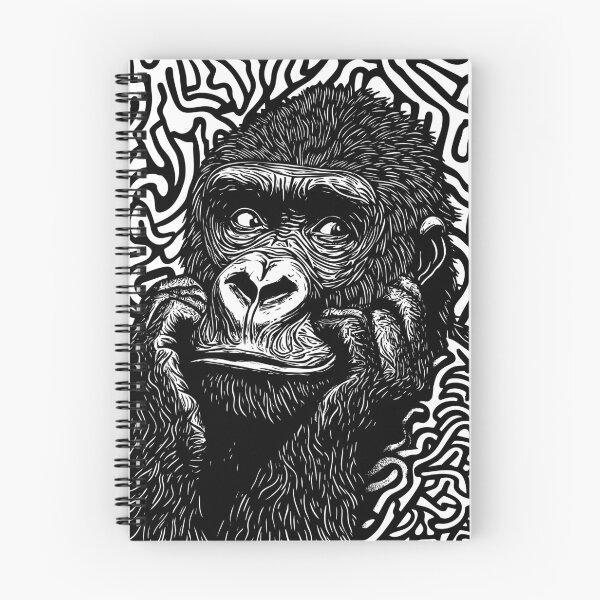 Item preview, Abstract Gorilla Portrait – Expressive Pop Art Illustration designed and sold by noolook.