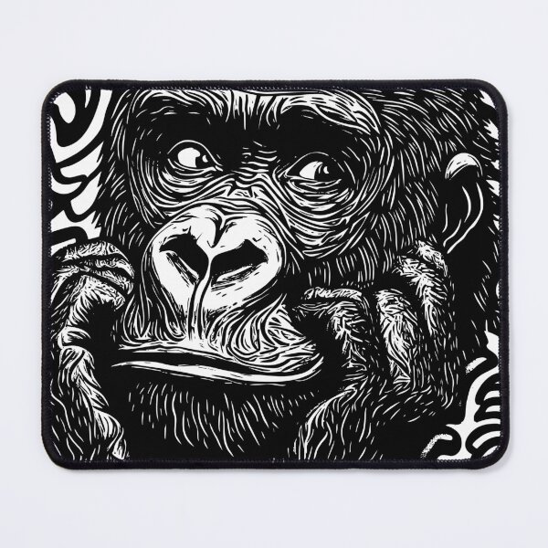 Item preview, Abstract Gorilla Portrait – Expressive Pop Art Illustration designed and sold by noolook.