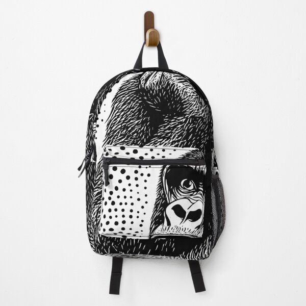 Item preview, Thoughtful Gorilla – Black and White Pop Art Illustration designed and sold by noolook.