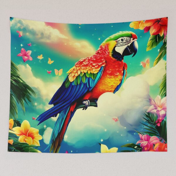 Item preview, Colorful Parrot in the Clouds designed and sold by Zofia Sosnecka.