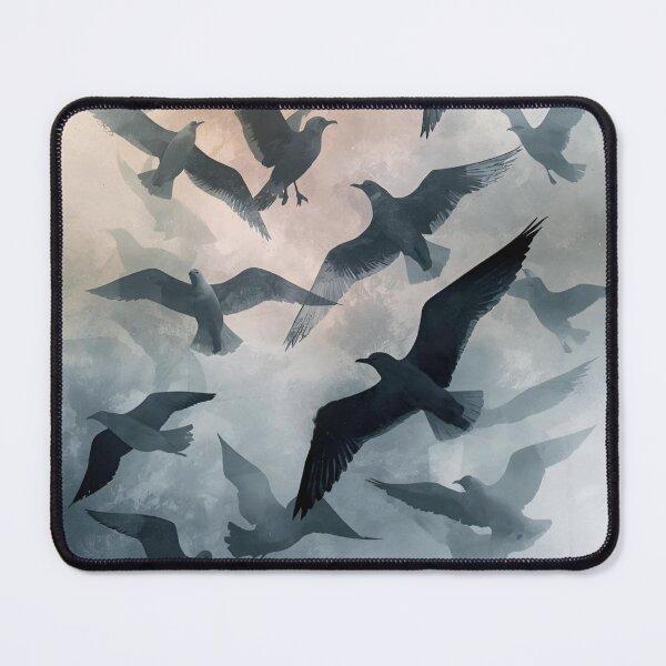 Item preview, Watercolor Silhouettes of Flying Seagulls designed and sold by Ciervo Primavera.
