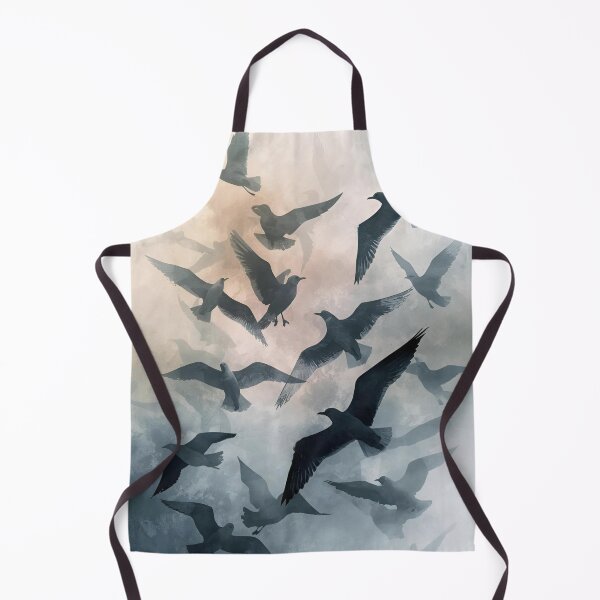 Item preview, Watercolor Silhouettes of Flying Seagulls designed and sold by Ciervo Primavera.
