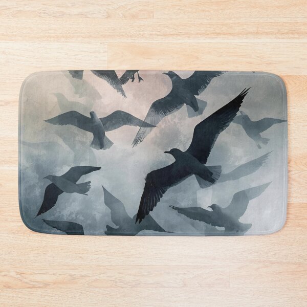 Item preview, Watercolor Silhouettes of Flying Seagulls designed and sold by Ciervo Primavera.
