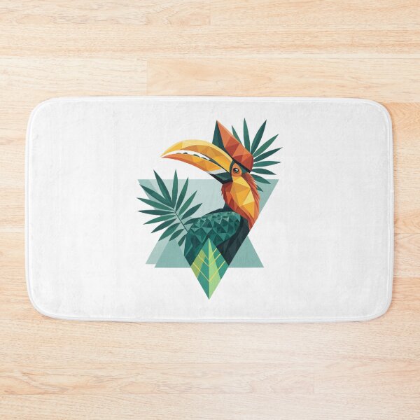 Item preview, Rhinoceros Hornbill Tropical Geometric Bird Design designed and sold by DashBliss.