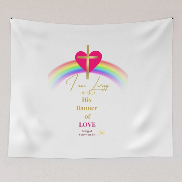 Item preview, I Am Living Under the Banner of God's Love T-Shirt – Christian Women’s Graphic Tee | Faith-Based Apparel | Inspirational Scripture Shirt designed and sold by LILURA07 - Designs By Lily .