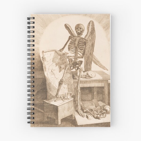 Item preview, Dark Academia Gothic Skeleton Illustration by Jacques Gamelin (1779) designed and sold by PureVintageLove.