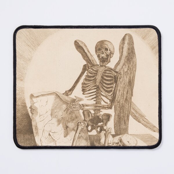 Item preview, Dark Academia Gothic Skeleton Illustration by Jacques Gamelin (1779) designed and sold by PureVintageLove.