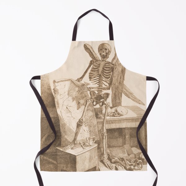 Item preview, Dark Academia Gothic Skeleton Illustration by Jacques Gamelin (1779) designed and sold by PureVintageLove.