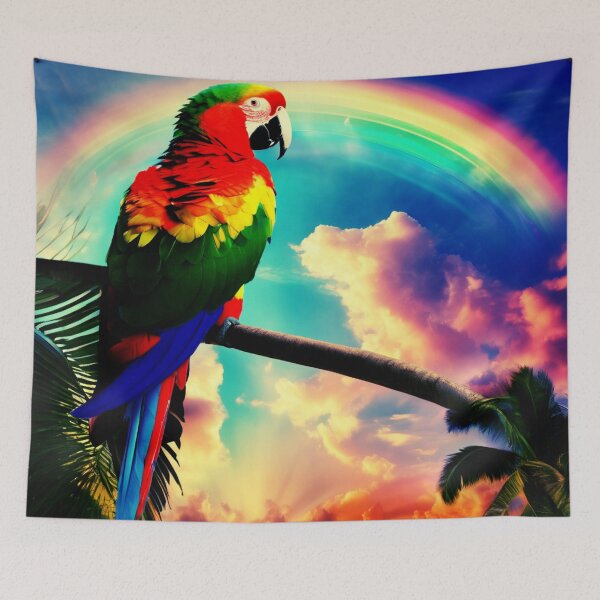 Item preview, Colorful Parrot in the Clouds designed and sold by Zofia Sosnecka.