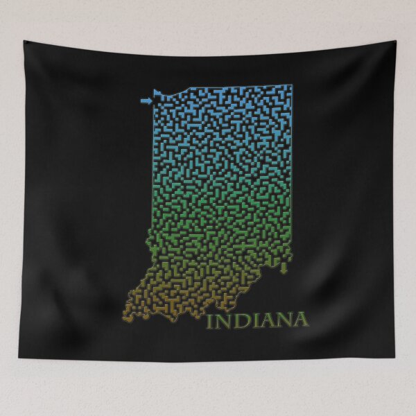 Item preview, Indiana State Outline Maze & Labyrinth designed and sold by gorff.