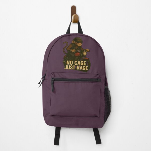Item preview, No Cage Just Rage Biker Monkey Design designed and sold by ArttArda.