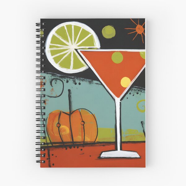 Item preview, Sip Into Halloween Night with a Lime-Garnished Cocktail Pumpkins and Twinkling Stars designed and sold by OlfactoART Studio.
